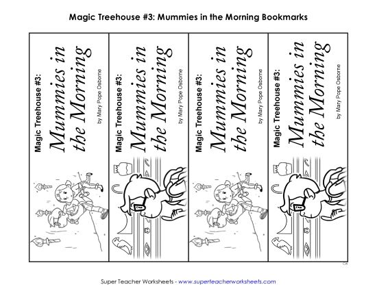 Whole Book - MTH: Mummies in the Morning Bookmarks (Printable PDF Worksheet)