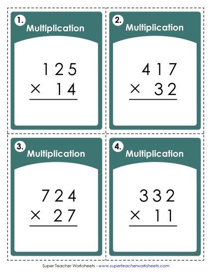 Operations with Whole Numbers - Multiplication: 3-Digits by 2-Digits Printable (Printable PDF Worksheet)