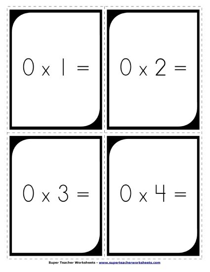 Flashcards - Multiplication Flashcards - Large Print (Printable PDF Worksheet)