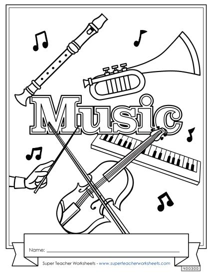Folder & Binder Covers - Music (Printable PDF Worksheet)