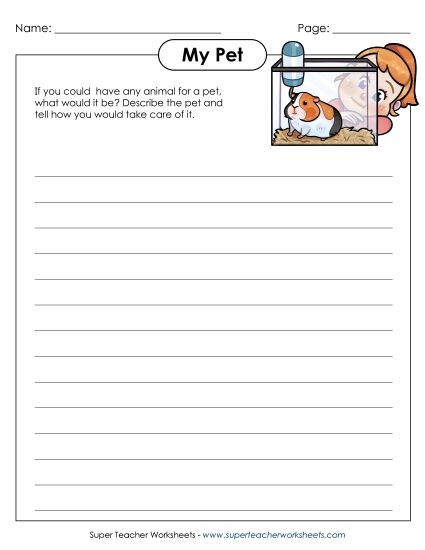 My Pet (Printable PDF Worksheet)