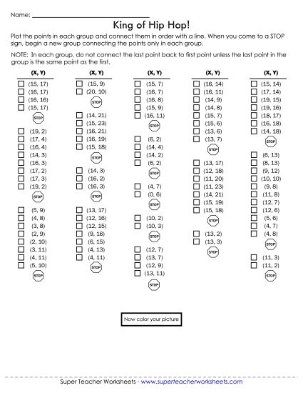 Graphing - Mystery Graph - Bunny and Carrot (Printable PDF Worksheet)