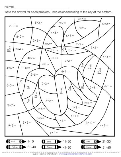 Mystery Pictures - Mystery Picture: Apple or Banana (0-10) (Printable PDF Worksheet)