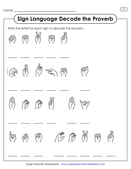 Decode the Proverbs - Never Judge a Book By Its Cover (Printable PDF Worksheet)