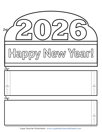 Crown Craft - New Year Crown (2026) (Printable PDF Worksheet)