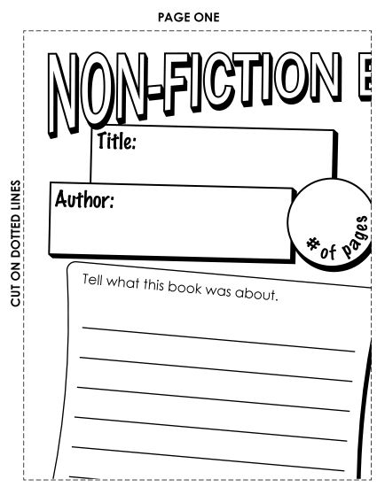 Book Report Posters - Non-Fiction Book Poster (Large) (Printable PDF Worksheet)
