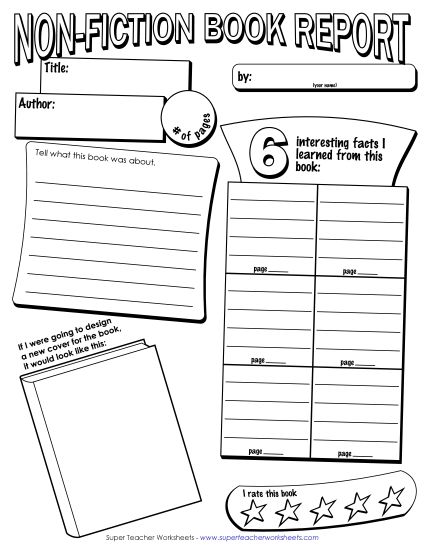 Book Report Posters - Non-Fiction Book Poster (Small) (Printable PDF Worksheet)