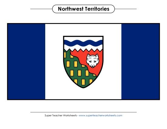Flag and Coat of Arms - Northwest Territories Flag (Full Colour) (Printable PDF Worksheet)