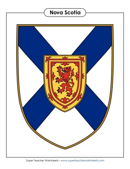 Maps - NS Escutcheon (Full Colour) (Printable PDF Worksheet)