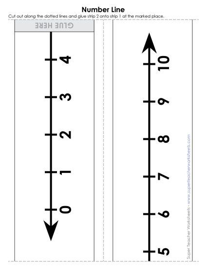 Counting Up to 10 - Number Line (1-10) (Printable PDF Worksheet)