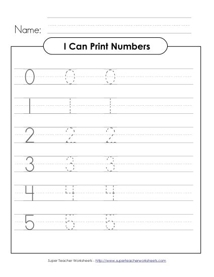 Numbers - Numbers 1- 12 (Printable PDF Worksheet)