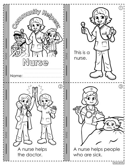 Community Helpers - Nurse (Printable PDF Worksheet)