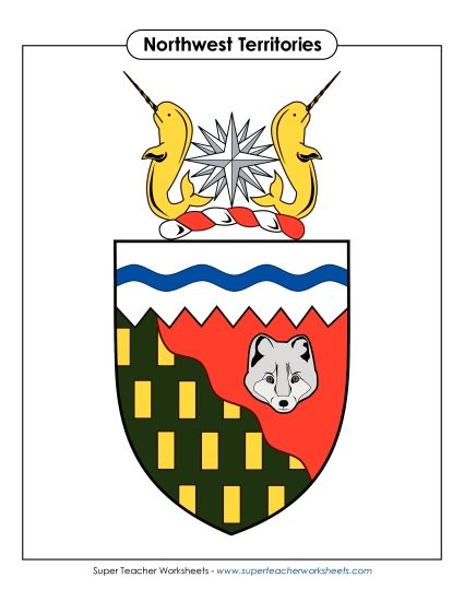 Flag and Coat of Arms - NWT Coat of Arms (Full Colour) (Printable PDF Worksheet)