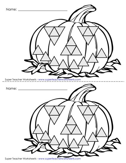 Monthly Sticker Charts - October Chart (Pumpkin) (Printable PDF Worksheet)