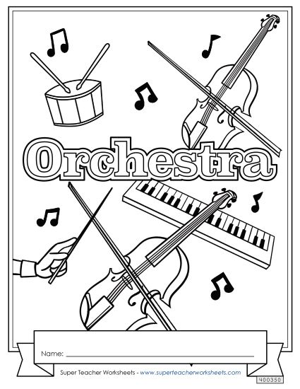Folder & Binder Covers - Orchestra (Printable PDF Worksheet)