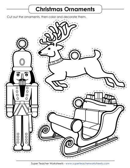 More Crafts - Ornaments 3 (Printable PDF Worksheet)