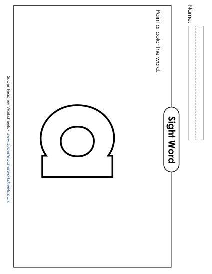 Paint or Color: A (Printable PDF Worksheet)