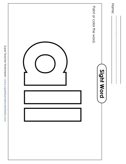 Paint or Color: All (Printable PDF Worksheet)