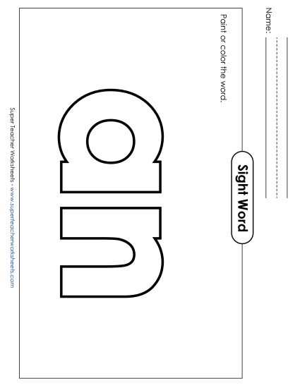 Paint or Color: An (Printable PDF Worksheet)