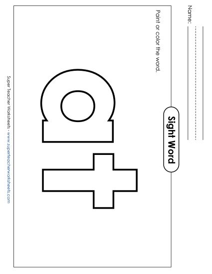 Paint or Color: At (Printable PDF Worksheet)