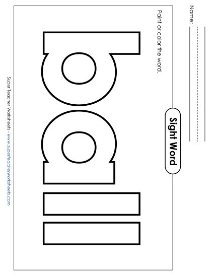 Paint or Color: Ball (Printable PDF Worksheet)