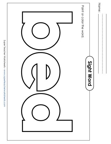 Paint or Color: Bed (Printable PDF Worksheet)