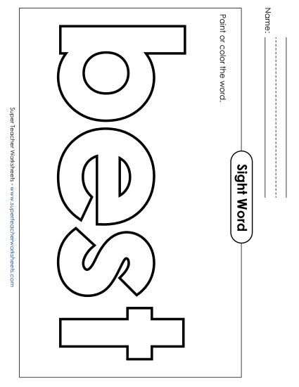 Paint or Color: Best (Printable PDF Worksheet)