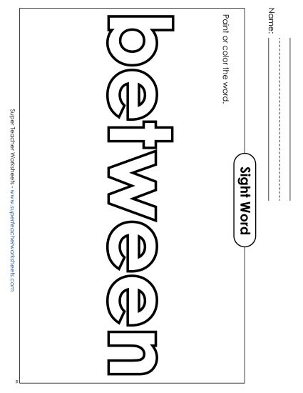 Paint or Color: Between (Printable PDF Worksheet)