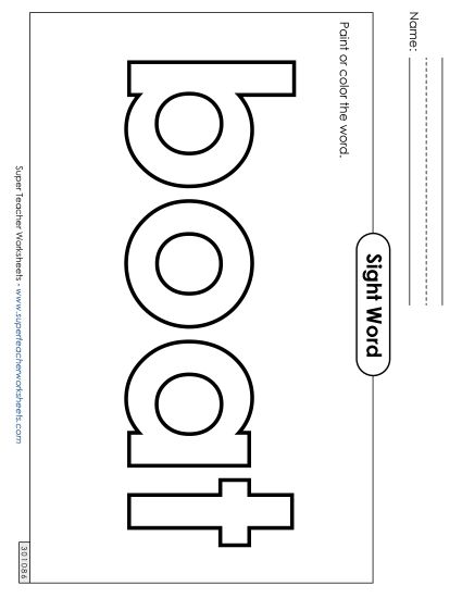 Paint or Color: Boat (Printable PDF Worksheet)