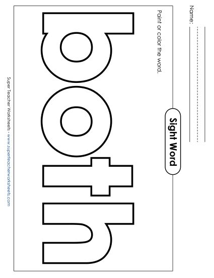 Paint or Color: Both (Printable PDF Worksheet)