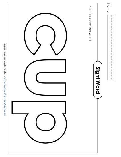 Paint or Color: Cup (Printable PDF Worksheet)