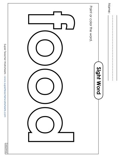 Paint or Color: Food (Printable PDF Worksheet)