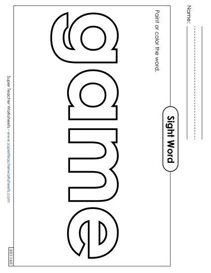 Paint or Color: Game (Printable PDF Worksheet)