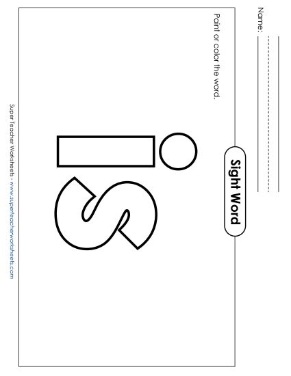 Paint or Color: Is (Printable PDF Worksheet)