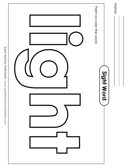 Paint or Color: Light (Printable PDF Worksheet)