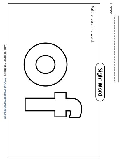 Paint or Color: Of (Printable PDF Worksheet)