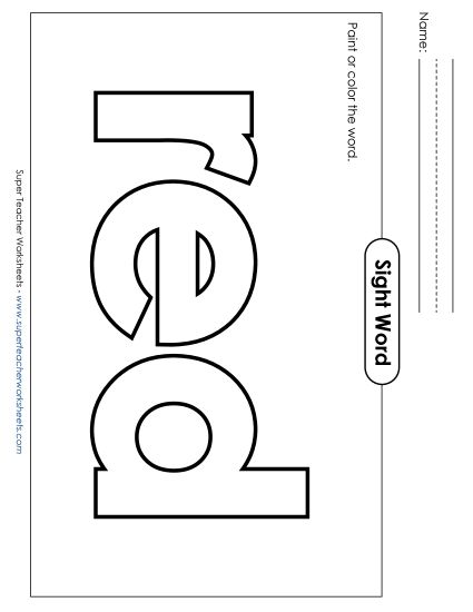 Paint or Color: Red (Printable PDF Worksheet)