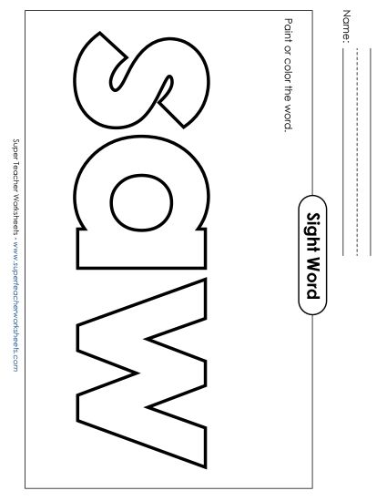 Paint or Color: Saw (Printable PDF Worksheet)