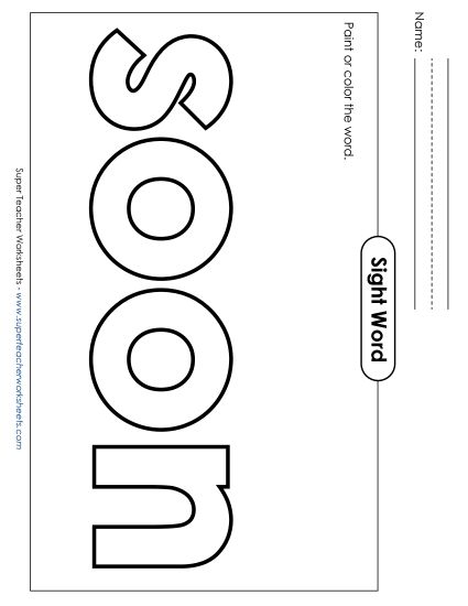 Paint or Color: Soon (Printable PDF Worksheet)