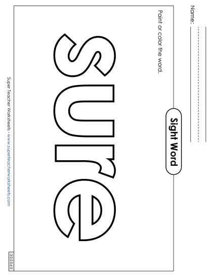 Paint or Color: Sure (Printable PDF Worksheet)