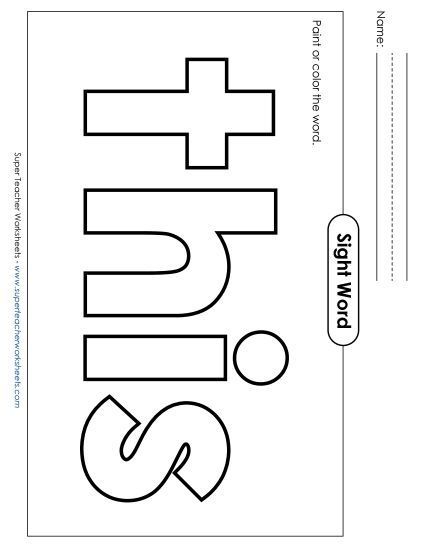 Paint or Color: This (Printable PDF Worksheet)