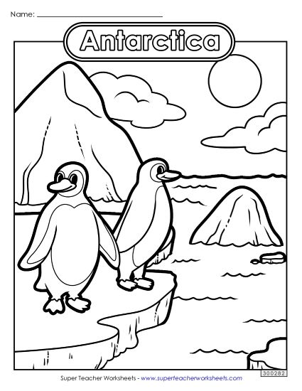 Coloring Pages - Penguin Coloring Page (Printable PDF Worksheet)