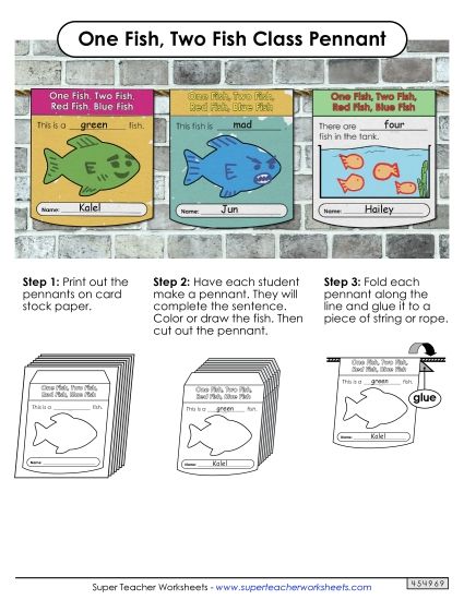 Class Projects - Pennant Display (Printable PDF Worksheet)