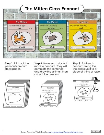 Class Projects - Pennant Display (Printable PDF Worksheet)