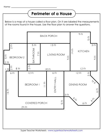 Intermediate - Perimeter Floor Plan (Printable PDF Worksheet)