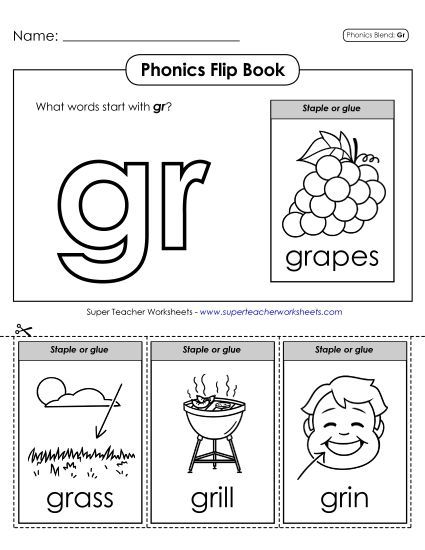 Cut and Glue Activities - Phonics Flip Book (Gr-) (Printable PDF Worksheet)