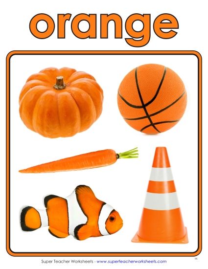 Orange - Photo Anchor Chart (Orange) (Printable PDF Worksheet)