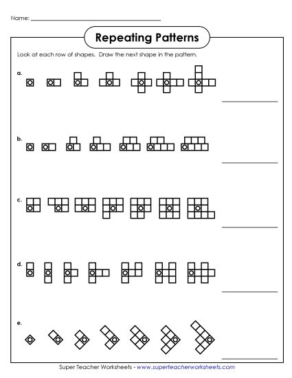 Advanced (4+) - Picture Patterns (Advanced) (Printable PDF Worksheet)