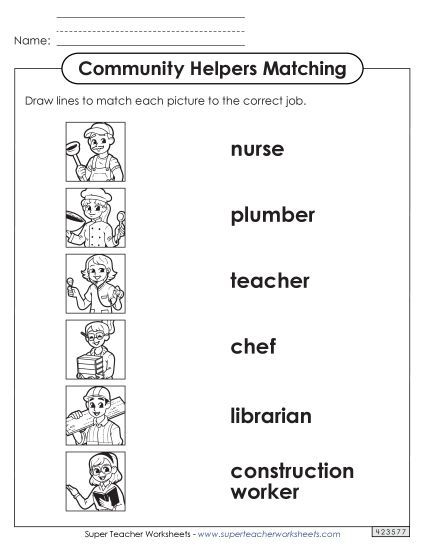 Matching Worksheets - Picture-to-Word Matching Worksheet 2 (Printable PDF Worksheet)