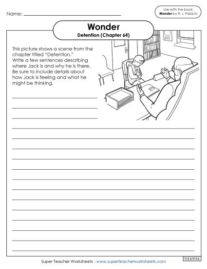 Part 4 - Jack  - Picture Writing Prompt (Detention) (Printable PDF Worksheet)